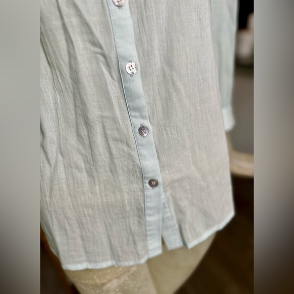 Joe’s Women’s Aurora Blue Sheer Button Up Long Sleeve Top. Size Small. NWT!!! - Picture 6 of 16